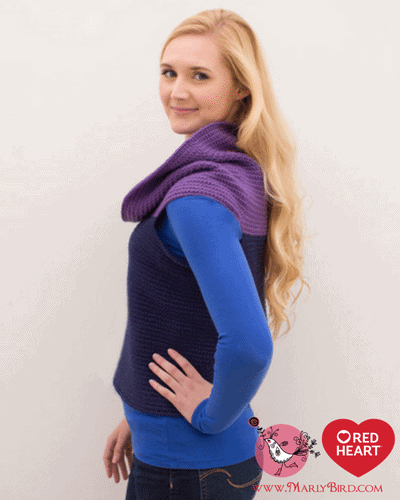 Transformation Sweater-FREE Red Heart Pattern by Marly Bird